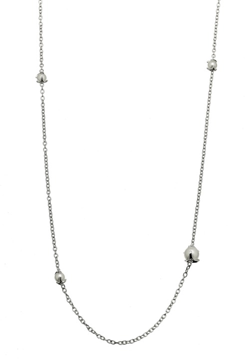 Pearl long chain Halskæde Sølv 90+5 cm i gruppen Halskæde / Sølvhalskæde hos SCANDINAVIAN JEWELRY DESIGN (1814271001)