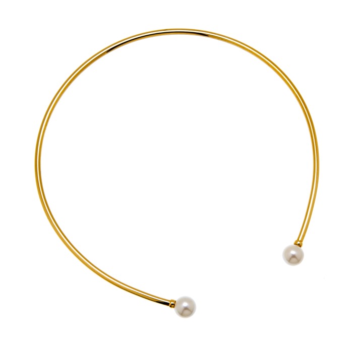 Pearl bangle Halskæde flex Guld i gruppen Halskæde / Guldhalskæde hos SCANDINAVIAN JEWELRY DESIGN (1818222001)