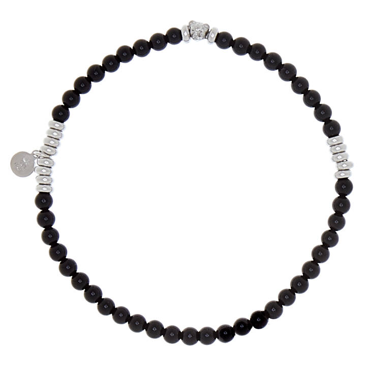 Product Image for CU JEWELLERY Bear elastic brace Armbånd black Sølv cm