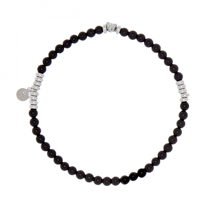 Product Image for CU JEWELLERY Bear elastic brace Armbånd black Sølv 21 cm
