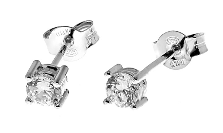 Product Image for CU JEWELLERY Two square stone stud Ørering - Sølv