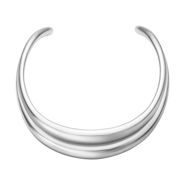 CURVE NECKRING Halsring Sølv i gruppen Halskæde / Sølvhalskæde hos SCANDINAVIAN JEWELRY DESIGN (20000009)