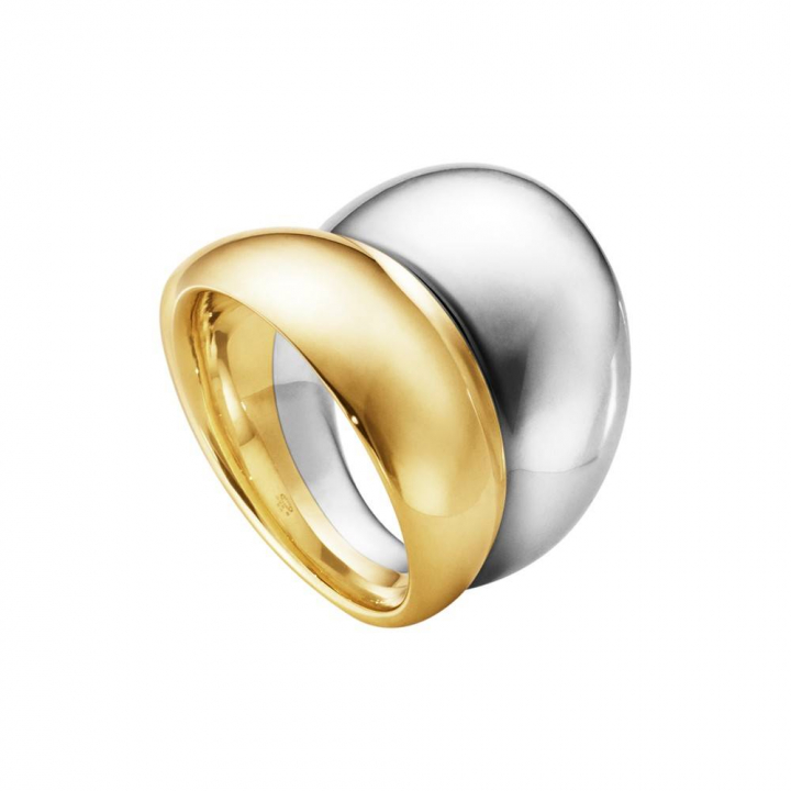 CURVE Ring Sølv Guld i gruppen Ringe / Guldringe hos SCANDINAVIAN JEWELRY DESIGN (20000029)