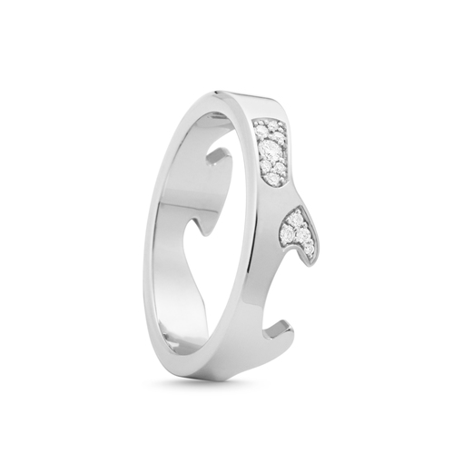 FUSION END Ring Diamant (Hvidguld) i gruppen Ringe / Diamantringe hos SCANDINAVIAN JEWELRY DESIGN (20001063)