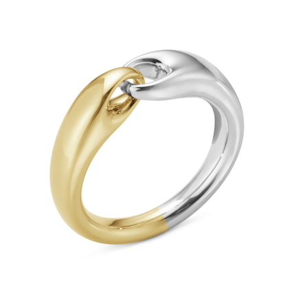 REFLECT SMALL Ring Sølv Gold i gruppen Ringe / Sølvringe hos SCANDINAVIAN JEWELRY DESIGN (20001181)