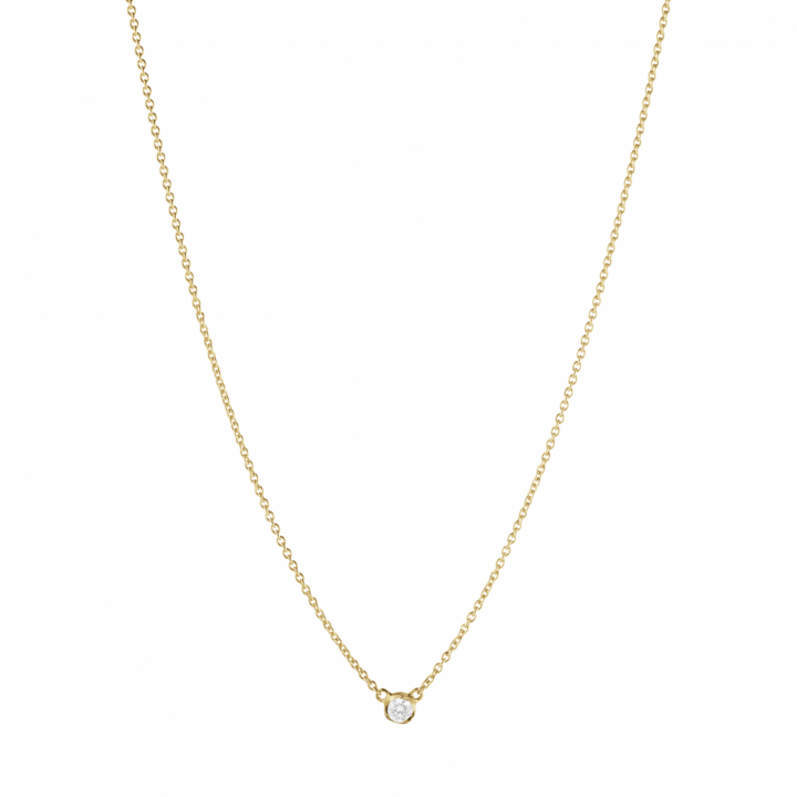 GJ SIGNATURE SOLITAIRE Pendant/Halskæde DIAMOND 0.05 CT i gruppen Halskæde / Diamanthalskæde hos SCANDINAVIAN JEWELRY DESIGN (20001257)