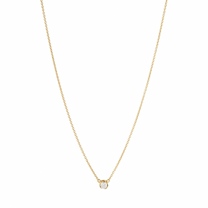 GJ SIGNATURE SOLITAIRE Pendant/Halskæde DIAMOND 0.10 CT i gruppen Halskæde / Diamanthalskæde hos SCANDINAVIAN JEWELRY DESIGN (20001258)
