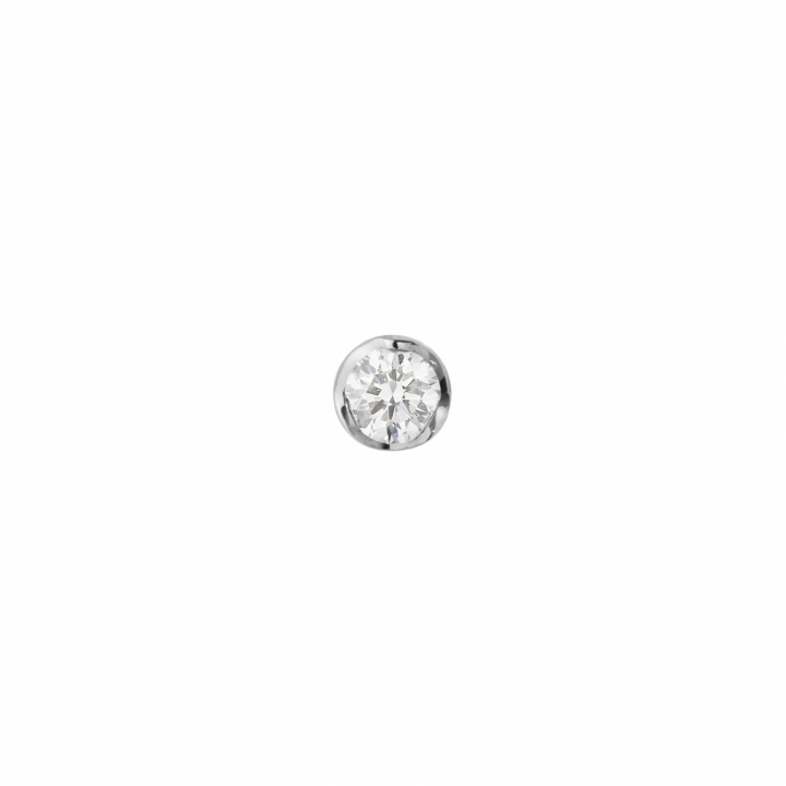 GJ SIGNATURE SOLITAIRE EARSTUD White Gold DIAMOND 0.05 CT i gruppen Øreringe / Diamantøreringe hos SCANDINAVIAN JEWELRY DESIGN (20001347)