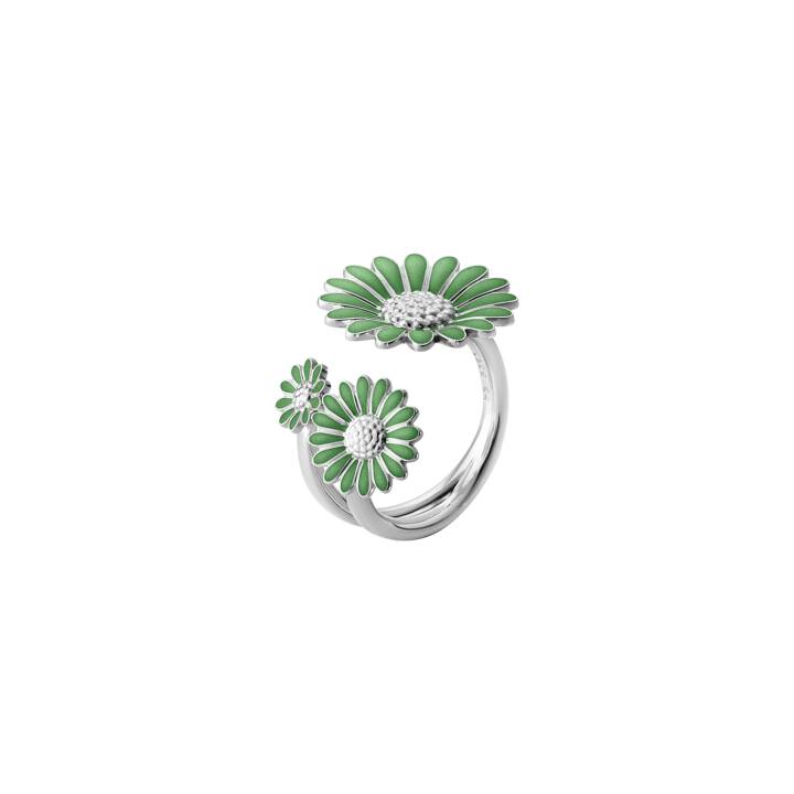 Product Image for Georg Jensen DAISY FLOWER RING SILVER VIVID GREEN ENAMEL 57