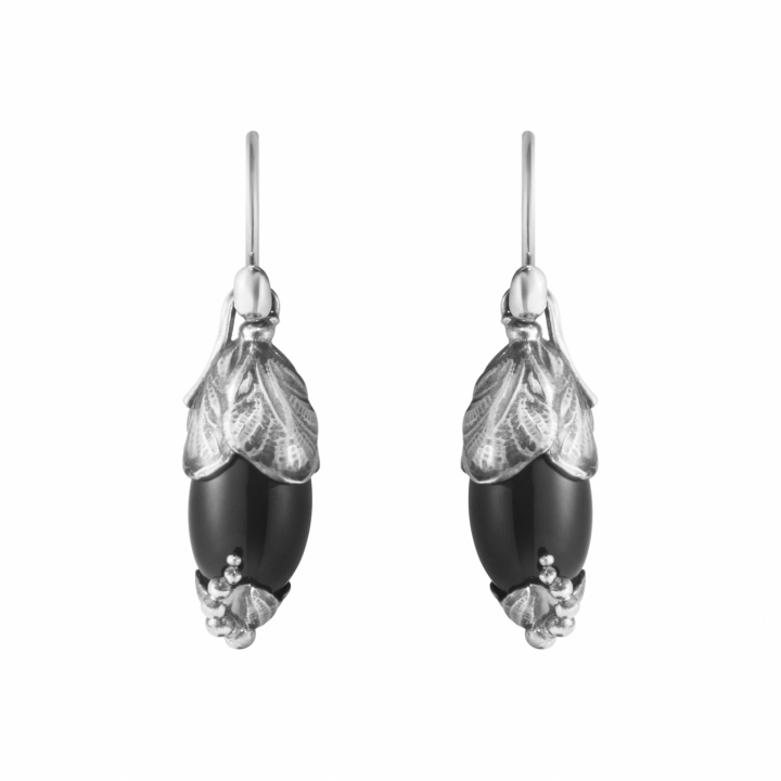 2024 HERITAGE Ørering Sølv BLACK ONYX i gruppen Øreringe / Sølvøreringe hos SCANDINAVIAN JEWELRY DESIGN (20001395)