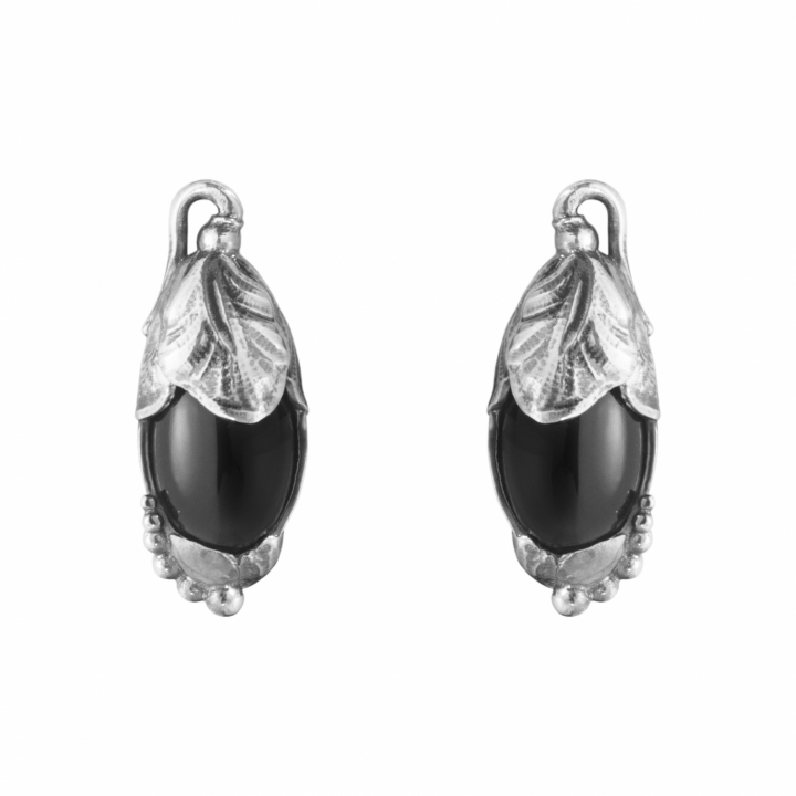 2024 HERITAGE EAR CLIPS Sølv BLACK ONYX i gruppen Øreringe / Sølvøreringe hos SCANDINAVIAN JEWELRY DESIGN (20001398)