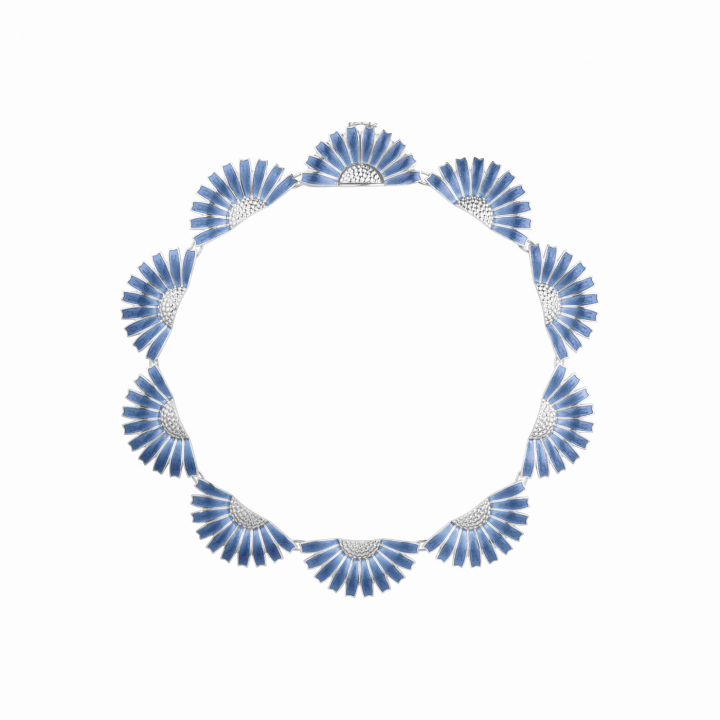 DAISY HLF NECK SI RH BLUE i gruppen Halskæde / Sølvhalskæde hos SCANDINAVIAN JEWELRY DESIGN (20001550)