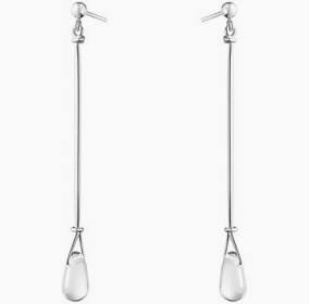 VIVIANNA TORUN Long Earrings Silver Rock crystal i gruppen Øreringe / Sølvøreringe hos SCANDINAVIAN JEWELRY DESIGN (20001652)