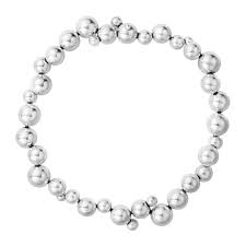 MOONLIGHT GRAPES Necklace Silver i gruppen Halskæde / Sølvhalskæde hos SCANDINAVIAN JEWELRY DESIGN (20001661)