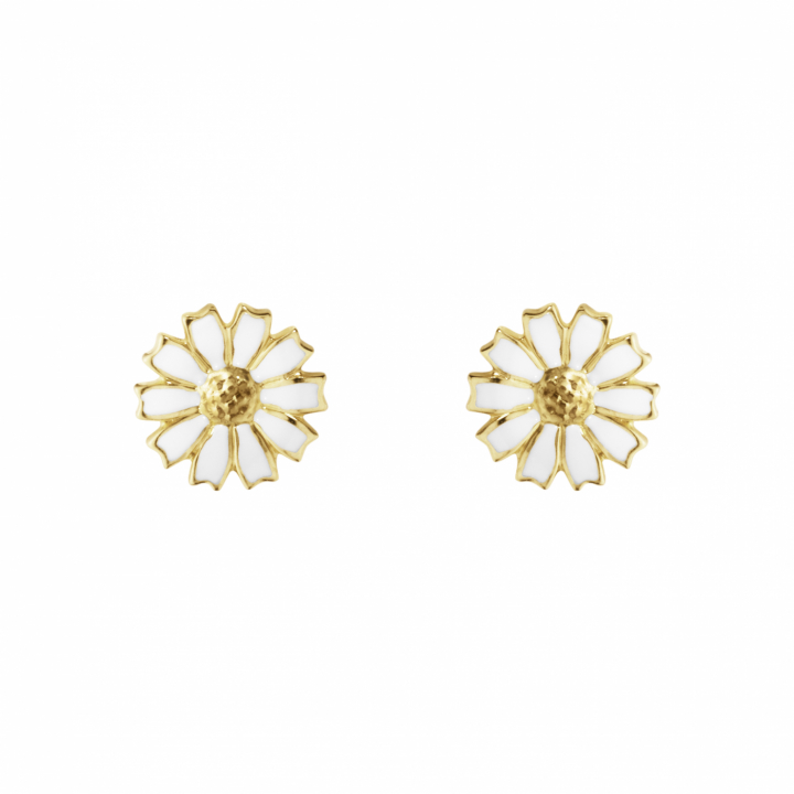 DAISY Earrings gold-plated Silver 7 mm i gruppen Øreringe / Guldøreringe hos SCANDINAVIAN JEWELRY DESIGN (20001719)