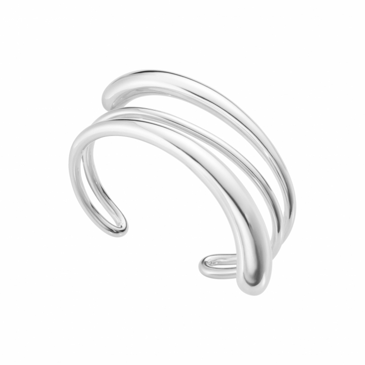 MERCY BIG TWIST BANGLE SILVER i gruppen Armbånd / Armringe hos SCANDINAVIAN JEWELRY DESIGN (20001838)