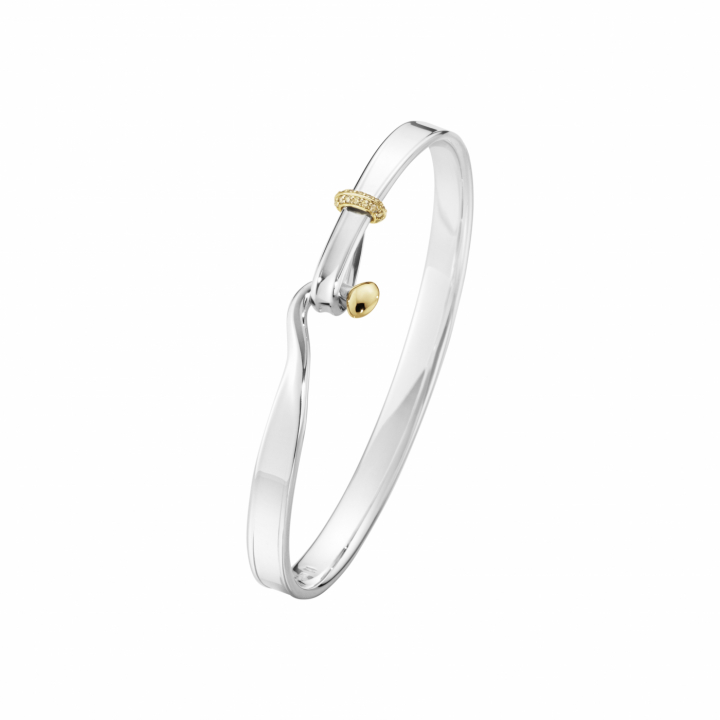 TORUN BANGLE Champagne Diamond 0.08 CT Gold/Silver i gruppen Armbånd / Armringe hos SCANDINAVIAN JEWELRY DESIGN (20001908)