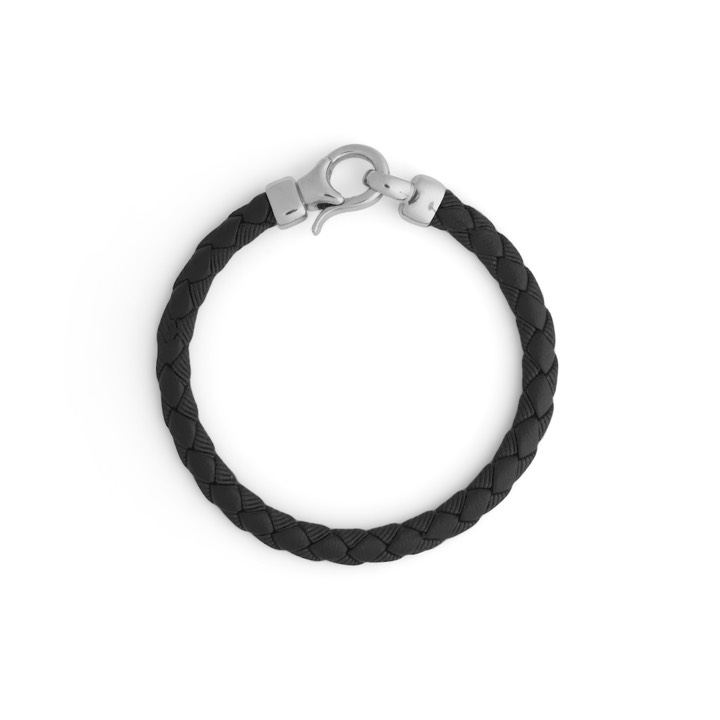 Bear braided brace black i gruppen Armbånd / Sølvarmbånd hos SCANDINAVIAN JEWELRY DESIGN (2229379R)