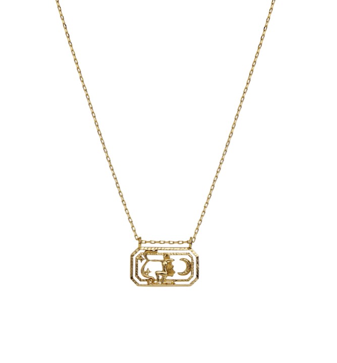 Zodiac skytten Halskæde (guld) 45 cm i gruppen Halskæde / Guldhalskæde hos SCANDINAVIAN JEWELRY DESIGN (2579a)