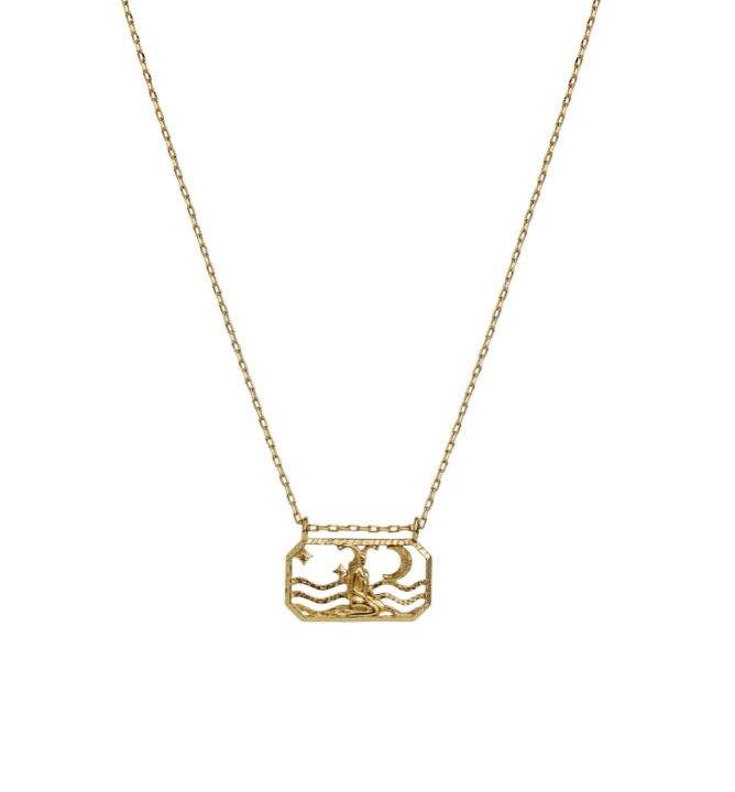 Zodiac stenbocken Halskæde (guld) 45 cm i gruppen Halskæde / Guldhalskæde hos SCANDINAVIAN JEWELRY DESIGN (2583a)