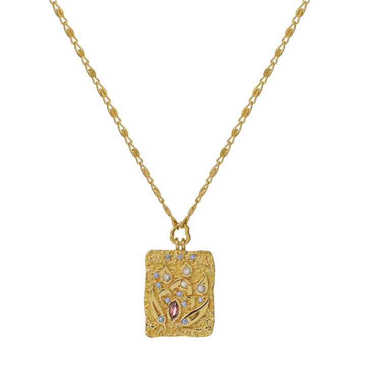 Fleur Halskæde (guld) 43 cm i gruppen Halskæde / Guldhalskæde hos SCANDINAVIAN JEWELRY DESIGN (2590a)