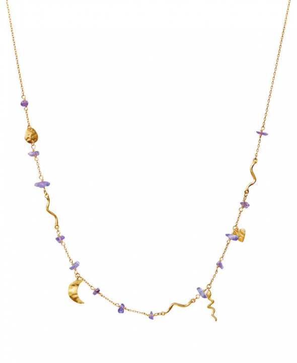 Yolanda Halskæde Guld i gruppen Halskæde / Guldhalskæde hos SCANDINAVIAN JEWELRY DESIGN (2681A)