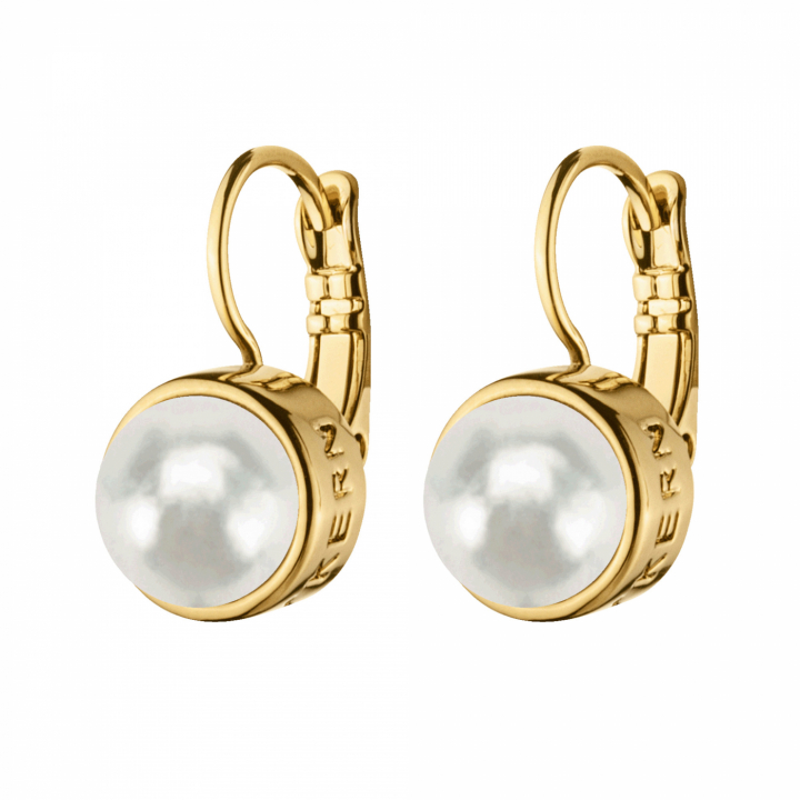 LULU Guld WHITE PEARL Ørering i gruppen Øreringe / Perleøreringe hos SCANDINAVIAN JEWELRY DESIGN (337115)
