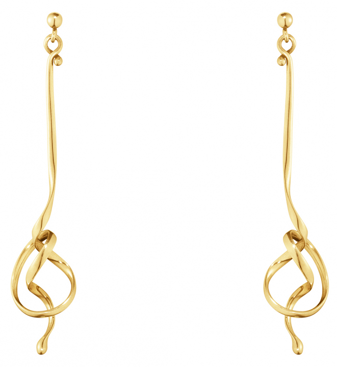 FORGET-ME-KNOT, Torun Earrings Gold i gruppen Øreringe / Guldøreringe hos SCANDINAVIAN JEWELRY DESIGN (3518498)