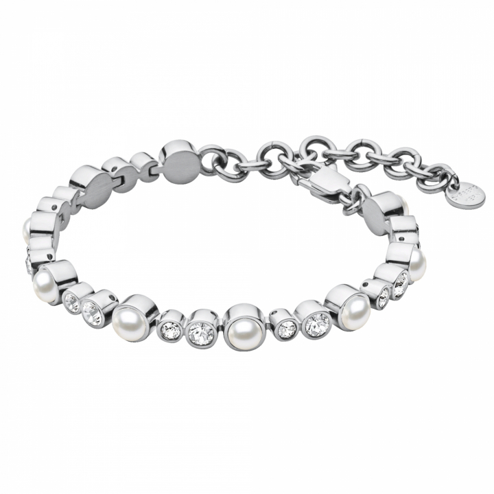 SACHA Armbånd Sølv/white pearl  i gruppen Armbånd / Sølvarmbånd hos SCANDINAVIAN JEWELRY DESIGN (352174)