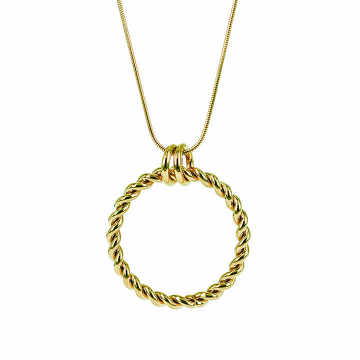 TWIST Long Halskæde Guld i gruppen Halskæde / Guldhalskæde hos SCANDINAVIAN JEWELRY DESIGN (359051)