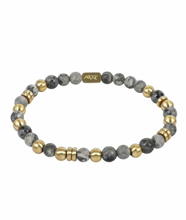 EDDIE Armbånd Grå/Guld i gruppen Armbånd hos SCANDINAVIAN JEWELRY DESIGN (367582)