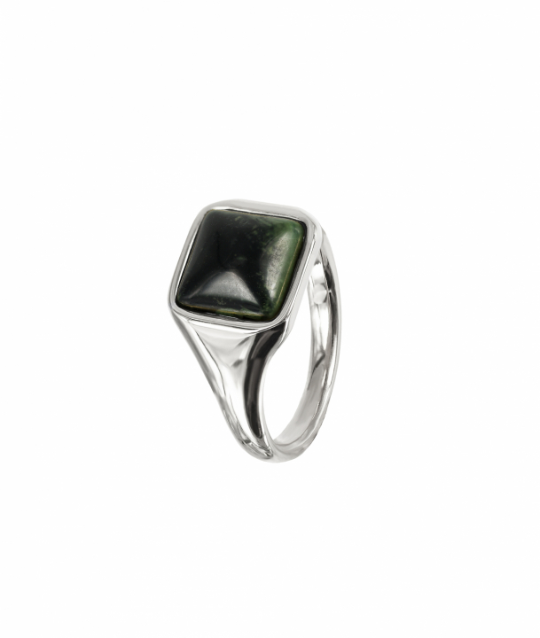 NEO Ring Stål/Grön i gruppen Ringe / Sølvringe hos SCANDINAVIAN JEWELRY DESIGN (368909R)