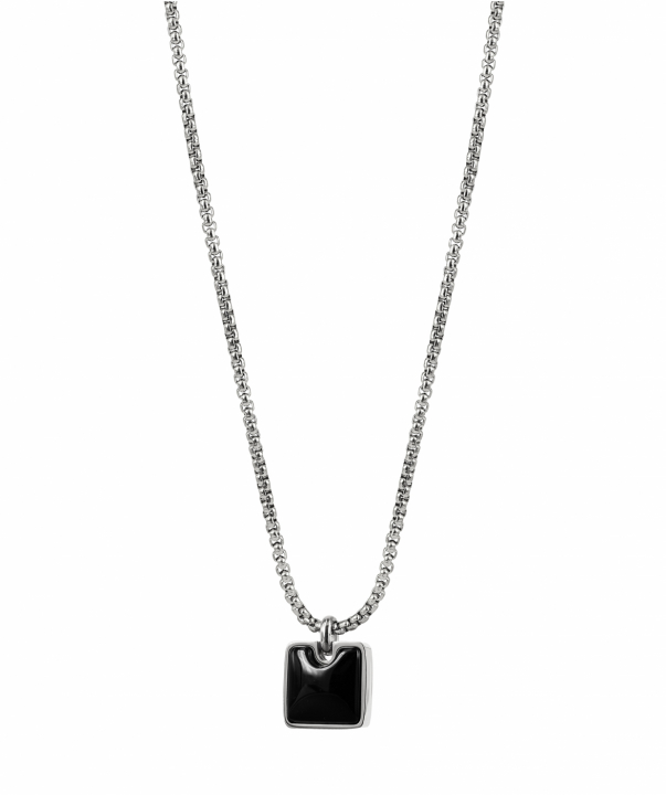 NEO Halskæde Stål/Svart i gruppen Halskæde / Sølvhalskæde hos SCANDINAVIAN JEWELRY DESIGN (369005)