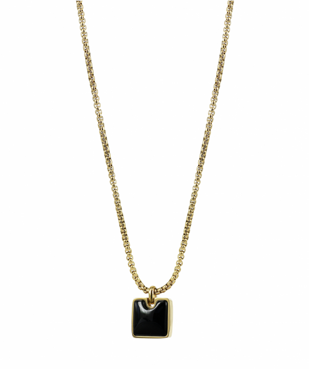 NEO Halskæde Guld/Svart i gruppen Halskæde / Guldhalskæde hos SCANDINAVIAN JEWELRY DESIGN (369012)