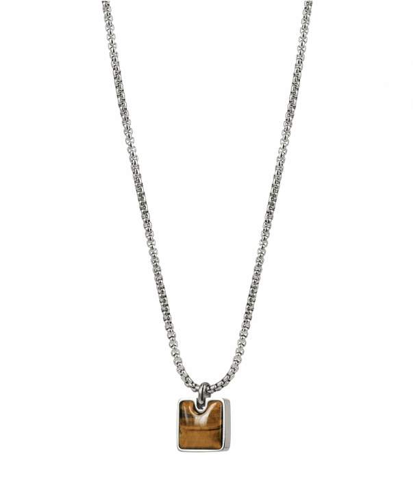 NEO Halskæde Stål/Brun i gruppen Halskæde / Sølvhalskæde hos SCANDINAVIAN JEWELRY DESIGN (369043)