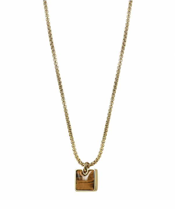 NEO Halskæde Guld/Brun i gruppen Halskæde / Guldhalskæde hos SCANDINAVIAN JEWELRY DESIGN (369050)