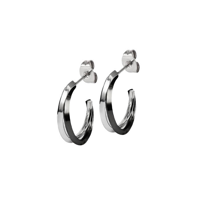 Product Image for astrid&agnes CHELSEA Small Øreringe Stål/Sort