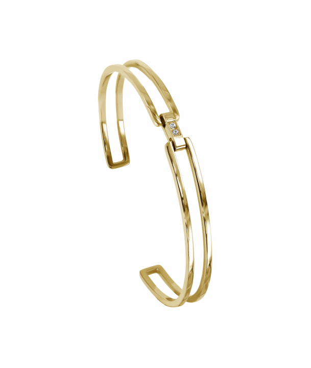 CHERRIE Crystal Bangle Armbånd Guld i gruppen Armbånd / Guldarmbånd hos SCANDINAVIAN JEWELRY DESIGN (372838)