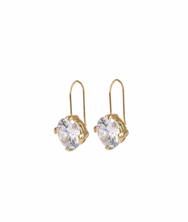 FRIDA Short Ørering Guld/Vit i gruppen Øreringe / Guldøreringe hos SCANDINAVIAN JEWELRY DESIGN (373200)