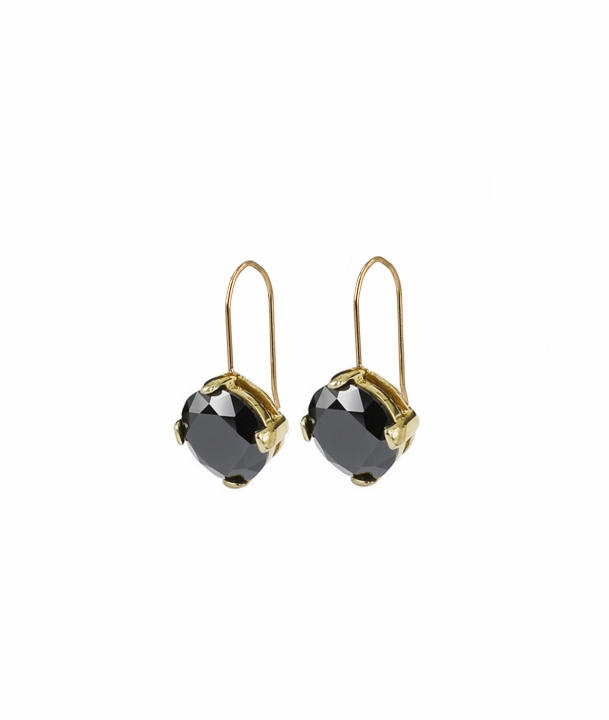 FRIDA Short Ørering Guld/Svart i gruppen Øreringe / Guldøreringe hos SCANDINAVIAN JEWELRY DESIGN (373224)