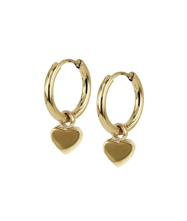 ELISE Hoops Earrings Gold i gruppen Øreringe / Guldøreringe hos SCANDINAVIAN JEWELRY DESIGN (373569)