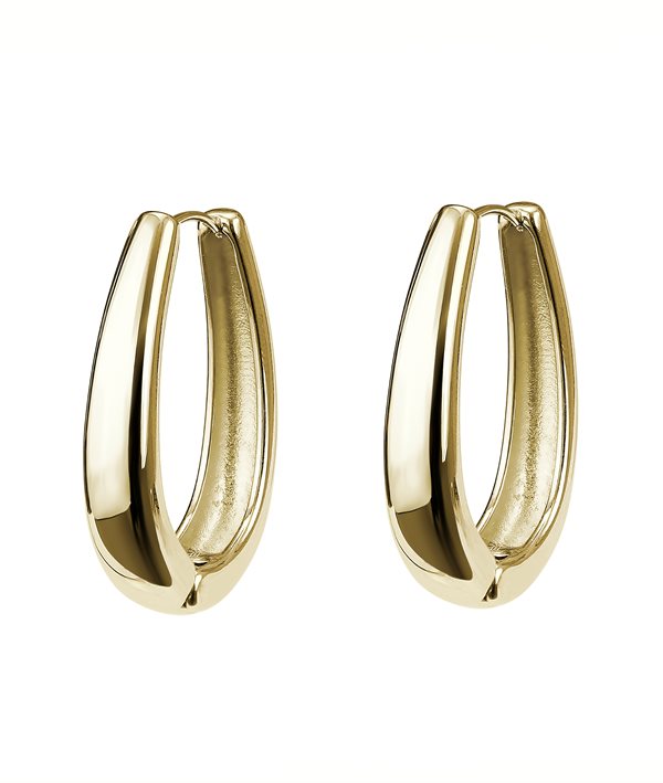 Alina Earrings Gold 34mm i gruppen Øreringe / Guldøreringe hos SCANDINAVIAN JEWELRY DESIGN (374443)