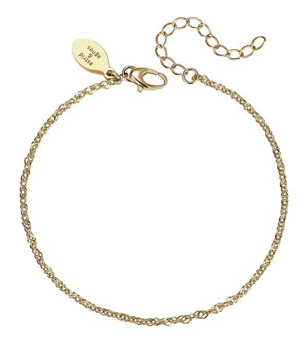 NORA Bracelet Gold i gruppen Armbånd / Guldarmbånd hos SCANDINAVIAN JEWELRY DESIGN (374764)