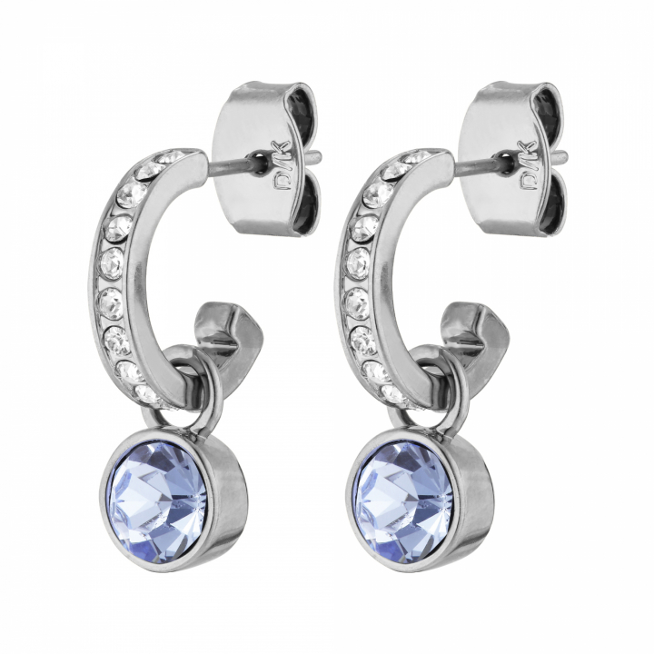 DESSA Sølv LIGHT BLUE Ørering i gruppen Øreringe / Sølvøreringe hos SCANDINAVIAN JEWELRY DESIGN (380065)