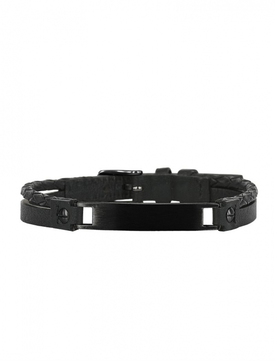 PONTUS Bracelet Blck/Black i gruppen Armbånd / Sølvarmbånd hos SCANDINAVIAN JEWELRY DESIGN (380314)