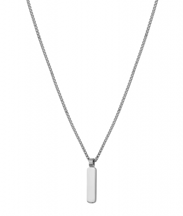 BOONE Plate Necklace Steel i gruppen Halskæde / Sølvhalskæde hos SCANDINAVIAN JEWELRY DESIGN (380420)