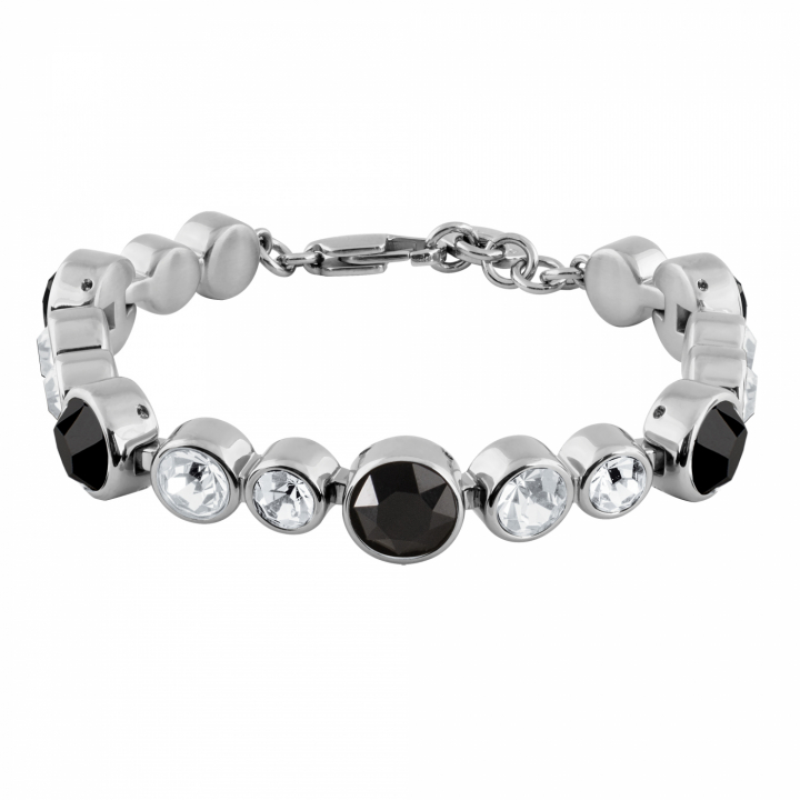 CALICE Sølv BLACK / CRYSTAL Armbånd i gruppen Armbånd / Sølvarmbånd hos SCANDINAVIAN JEWELRY DESIGN (430028)