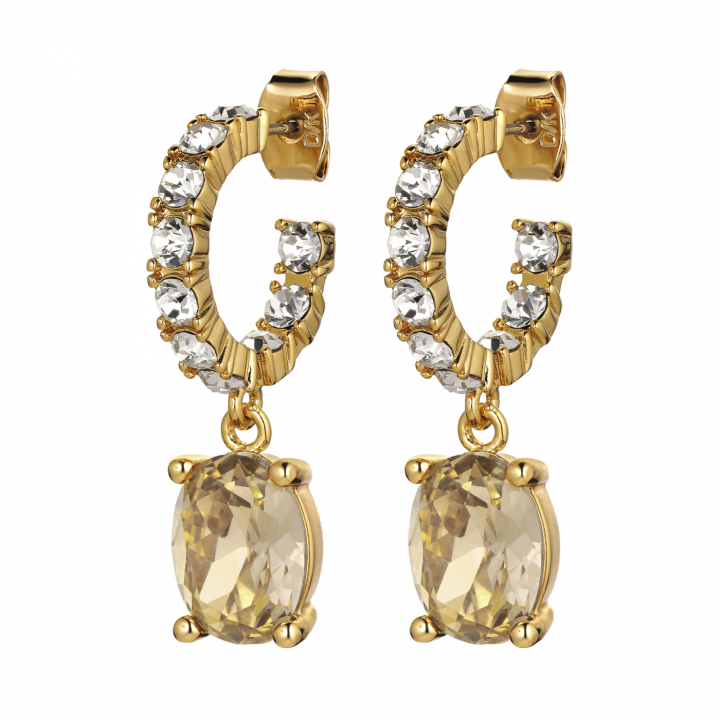BARBARA Guld GOLDEN / CRYSTAL Ørering i gruppen Øreringe / Guldøreringe hos SCANDINAVIAN JEWELRY DESIGN (430038)