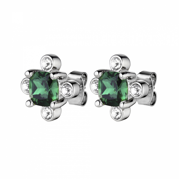 GIGI Sølv EMERALD GREEN Ørering i gruppen Øreringe / Sølvøreringe hos SCANDINAVIAN JEWELRY DESIGN (430049)