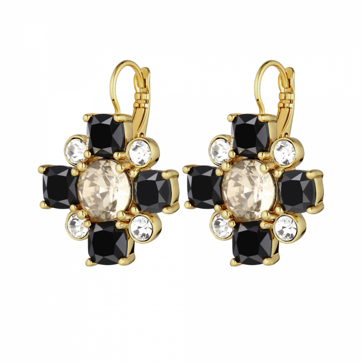 BATTI Guld BLACK/GOLDEN Ørering i gruppen Øreringe / Guldøreringe hos SCANDINAVIAN JEWELRY DESIGN (430058)